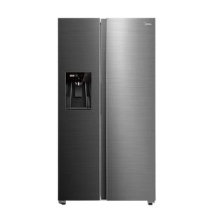 Geladeira Midea Side By Side Dispenser água E Gelo Inverter Inox 570L MDRS761MYD46