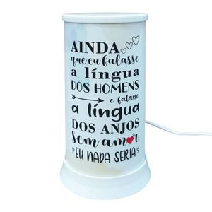 Abajur Hug A Língua Dos Anjos - Iluminação Elegante E Confortável Para Ambientes Modernos