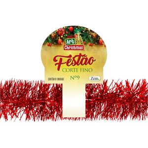 Fita Natalina Metalizada Vermelha - Elegância E Sofisticação Para Sua Decoração Festiva