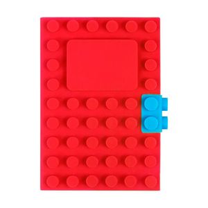 Caderno A6 Lego Com Capa De Silicone Vermelha - Anotações E Desenhos Criativos