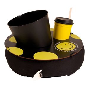 Almofada Divertida Porta Pipoca Smile - Rodonda E Colorida Para Moments De Filminho Com Estilo E Conforto!