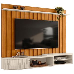 Painel Suspenso Tv 75 Polegadas 207 Cm Imola Madetec Cinamomo Off White