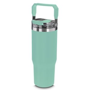 Garrafa Térmica Inox Verde 950ml Com Parede Dupla E Design Moderno