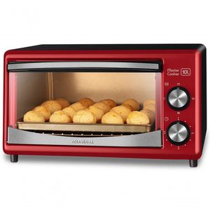 Forno Eletrico 10l Mondial 650W 6x1 Com Timer Ellegance Red 110V