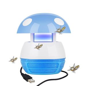 Armadilha Luminaria Inteligente Mata Mosquito Tecnologia Luz Uv Usb Eletrico Azul