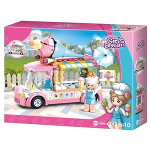 Blocos De Montar Cubic Girl's Dream - Carrinho De Sorvete - 145 Peças - Multikids
