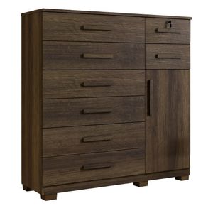 Cômoda Pernambuco 8 Gavetas 1 Porta Com Sapateira - Benetil Imbuia