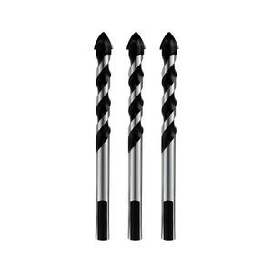 Kit 3 Brocas 8mm Multiuso Multimaterial Fura Tudo Vidro Porcelanato Cerâmica Madeira Concreto Multifuncional