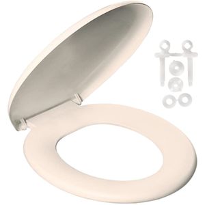 Assento Sanitário Plástico Almofadado Clássico Bege - Pr1063-6 - Pinceis Atlas