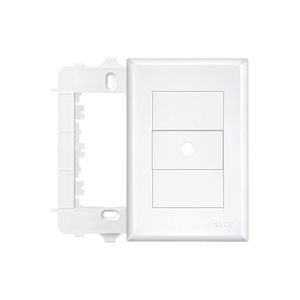 Placa Saída De Fio Com Suporte Fame Evidence 4x2 Branco