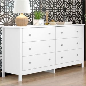 Cômoda Ditália 6 Gavetas Dm-221 Branco