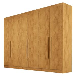 Guarda Roupa Oslo 6 Portas 4 Gavetas 100% Mdf Mademarcs Peroba
