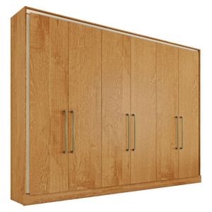 Guarda Roupa Argos 6 Portas 100% Mdf Móveis Mademarcs Peroba