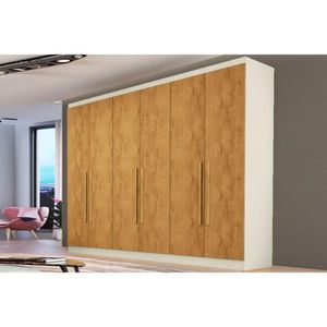 Guarda Roupa Casal 6 Portas E 4 Gavetas Oslo Off White-peroba - Europa