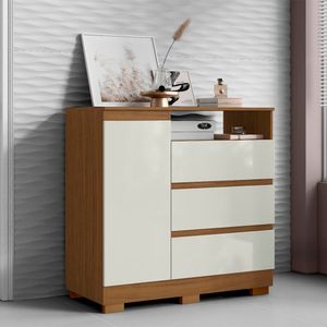 Cômoda Quarto Com 1 Porta Sapateira 97cm Tayna A09 - D'rossi Atacama E Off White