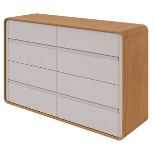 Comoda 8 Gavetas Loop - Lopas Amendoa Clean/off White