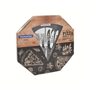 Jogo Para Pizza Tramontina Aço Inox Laguna 9 Peças