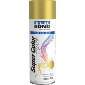 Tinta Spray Dourado Metálico, 350 Ml, Tekbond Dourado